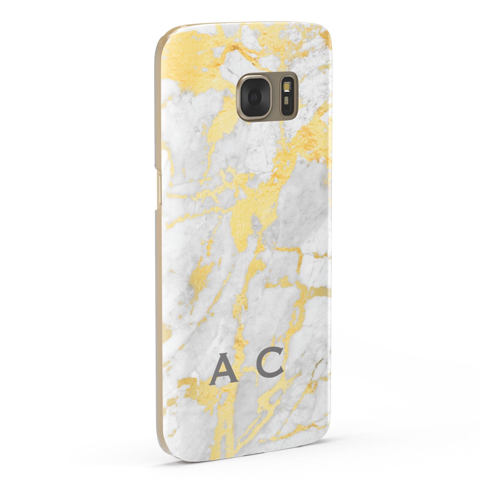 Gold Marble Initials Personalised Samsung Galaxy Case Fourty Five Degrees