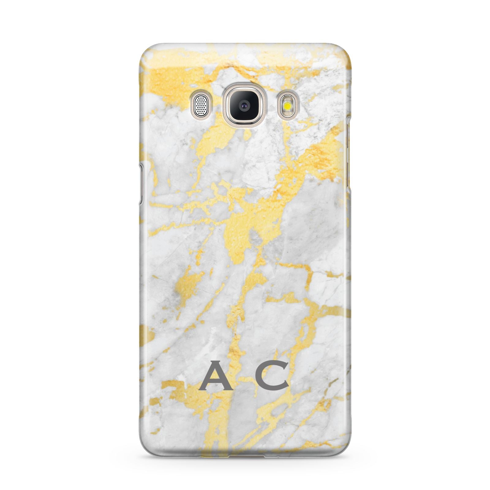 Gold Marble Initials Personalised Samsung Galaxy J5 2016 Case