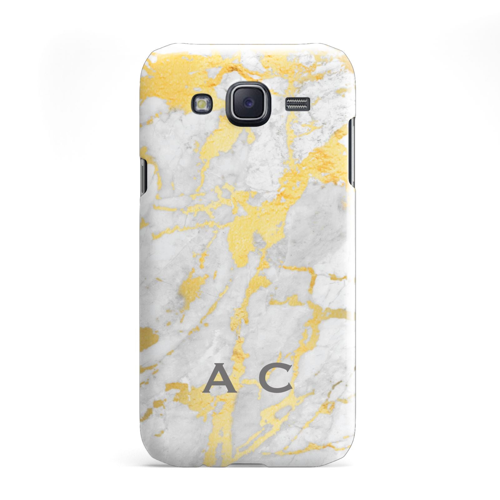 Gold Marble Initials Personalised Samsung Galaxy J5 Case