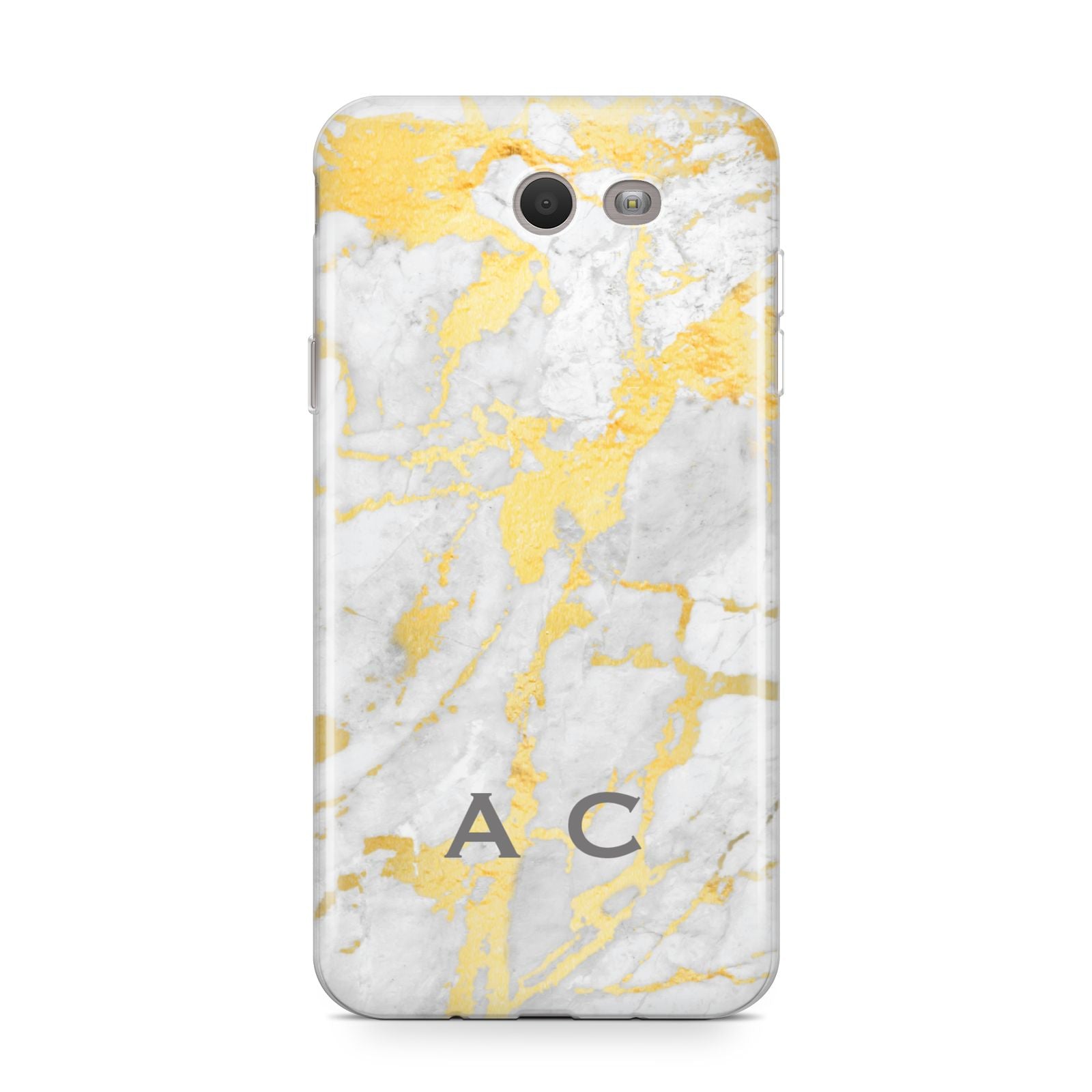 Gold Marble Initials Personalised Samsung Galaxy J7 2017 Case