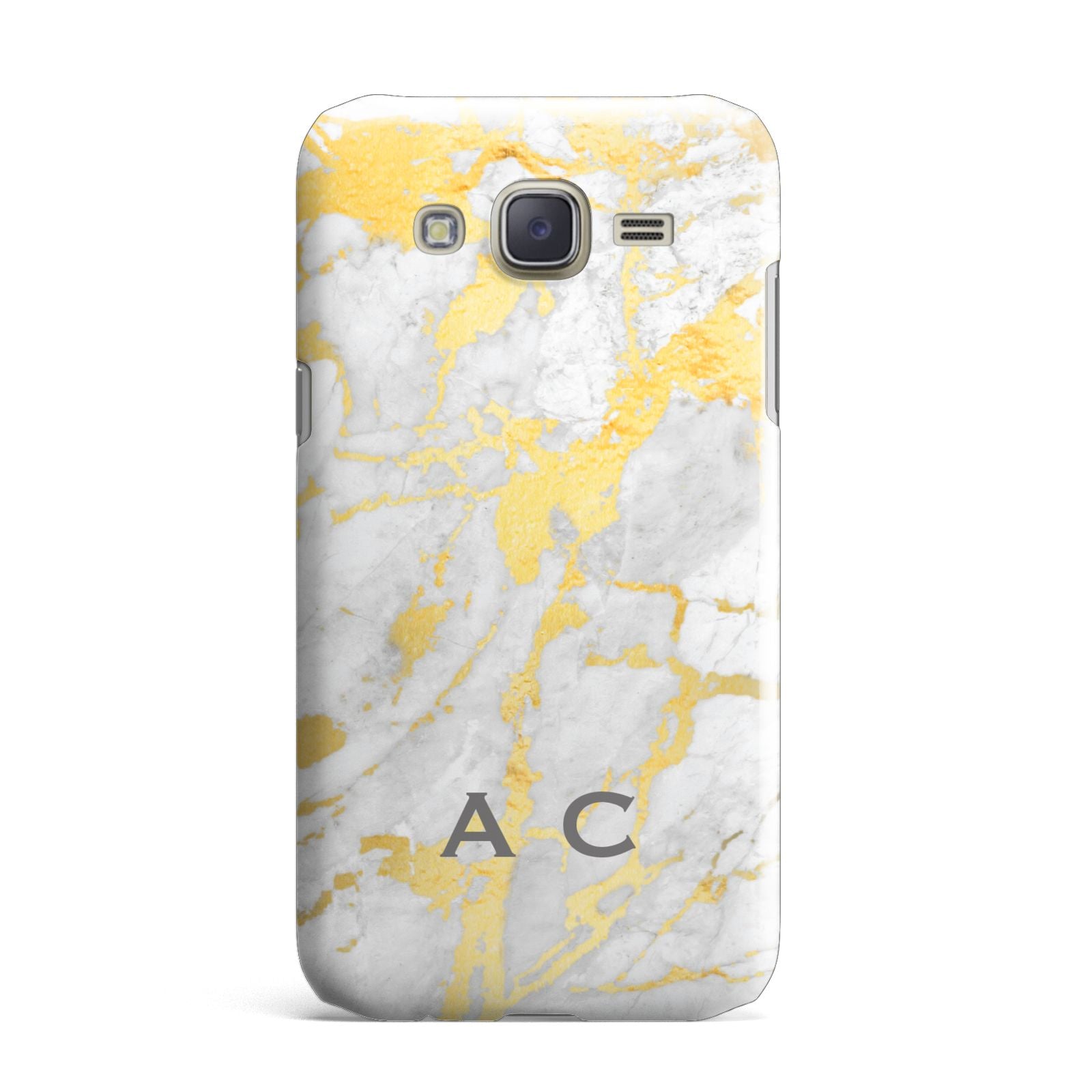 Gold Marble Initials Personalised Samsung Galaxy J7 Case