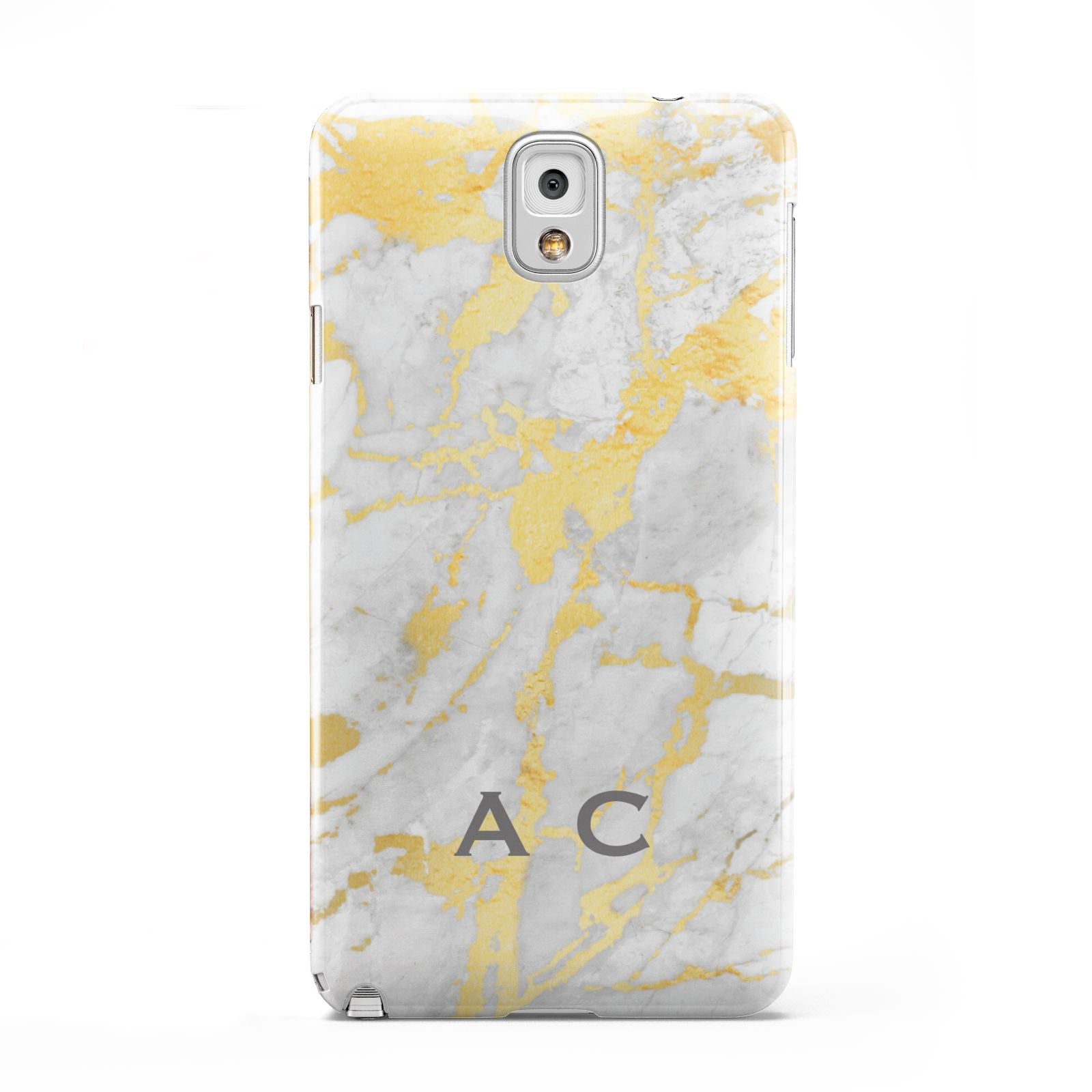 Gold Marble Initials Personalised Samsung Galaxy Note 3 Case
