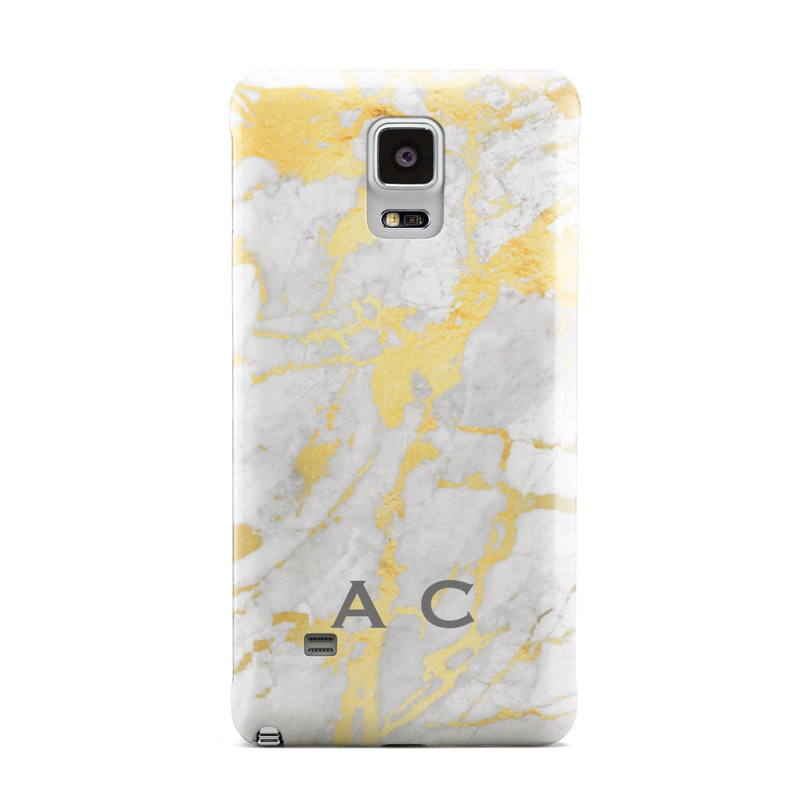 Gold Marble Initials Personalised Samsung Galaxy Note 4 Case