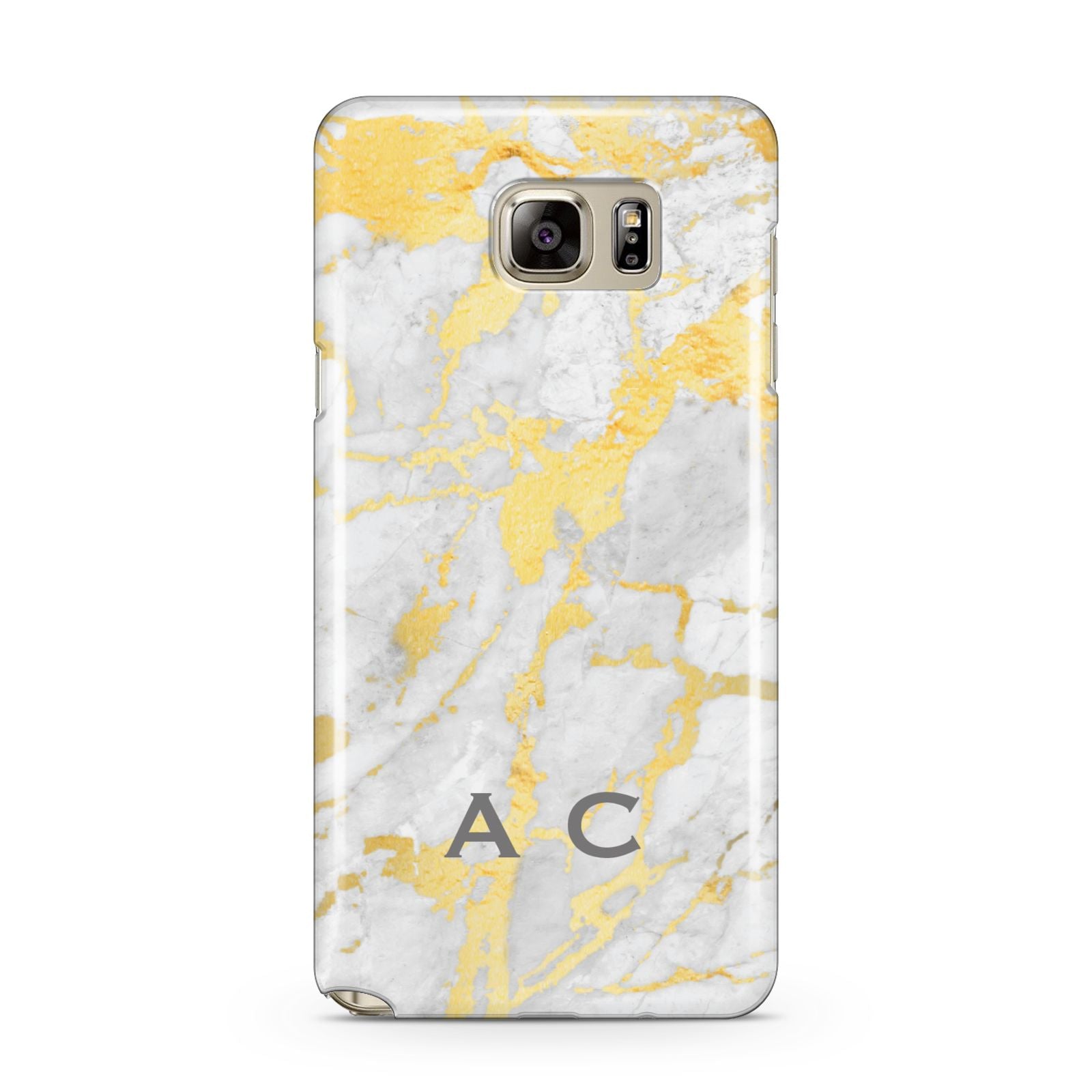 Gold Marble Initials Personalised Samsung Galaxy Note 5 Case