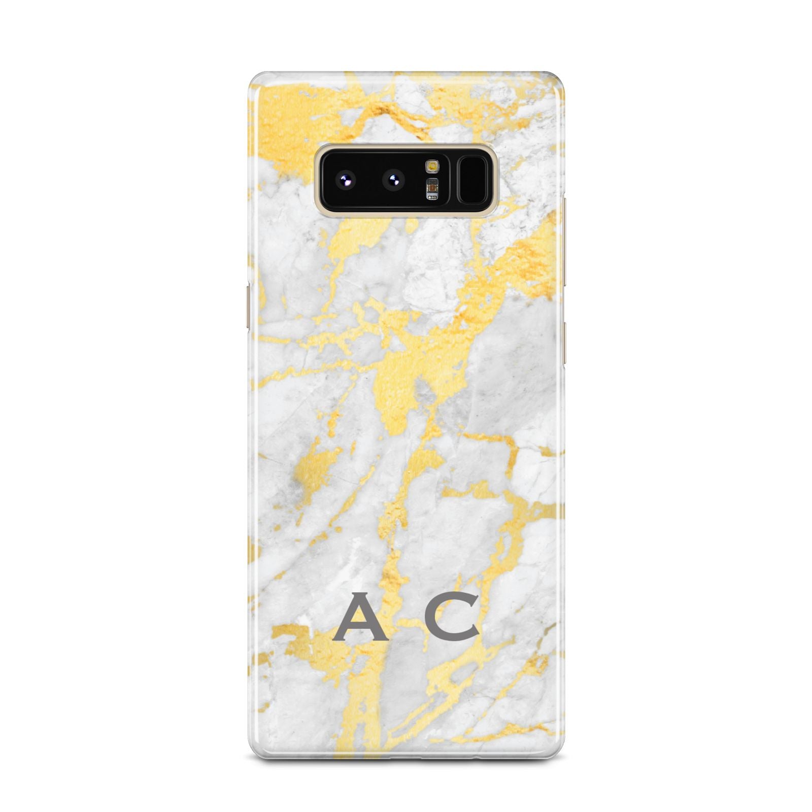 Gold Marble Initials Personalised Samsung Galaxy Note 8 Case
