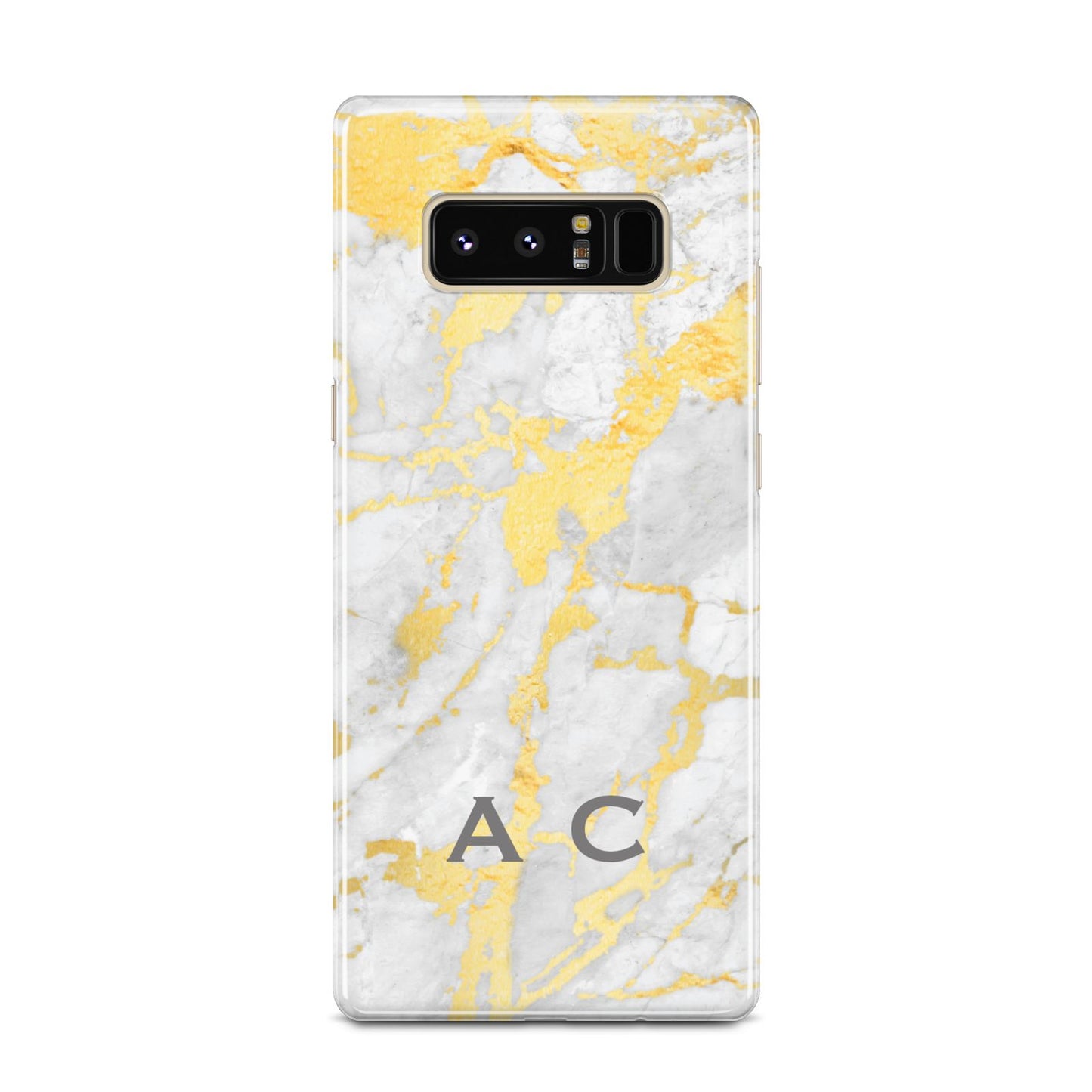 Gold Marble Initials Personalised Samsung Galaxy Note 8 Case