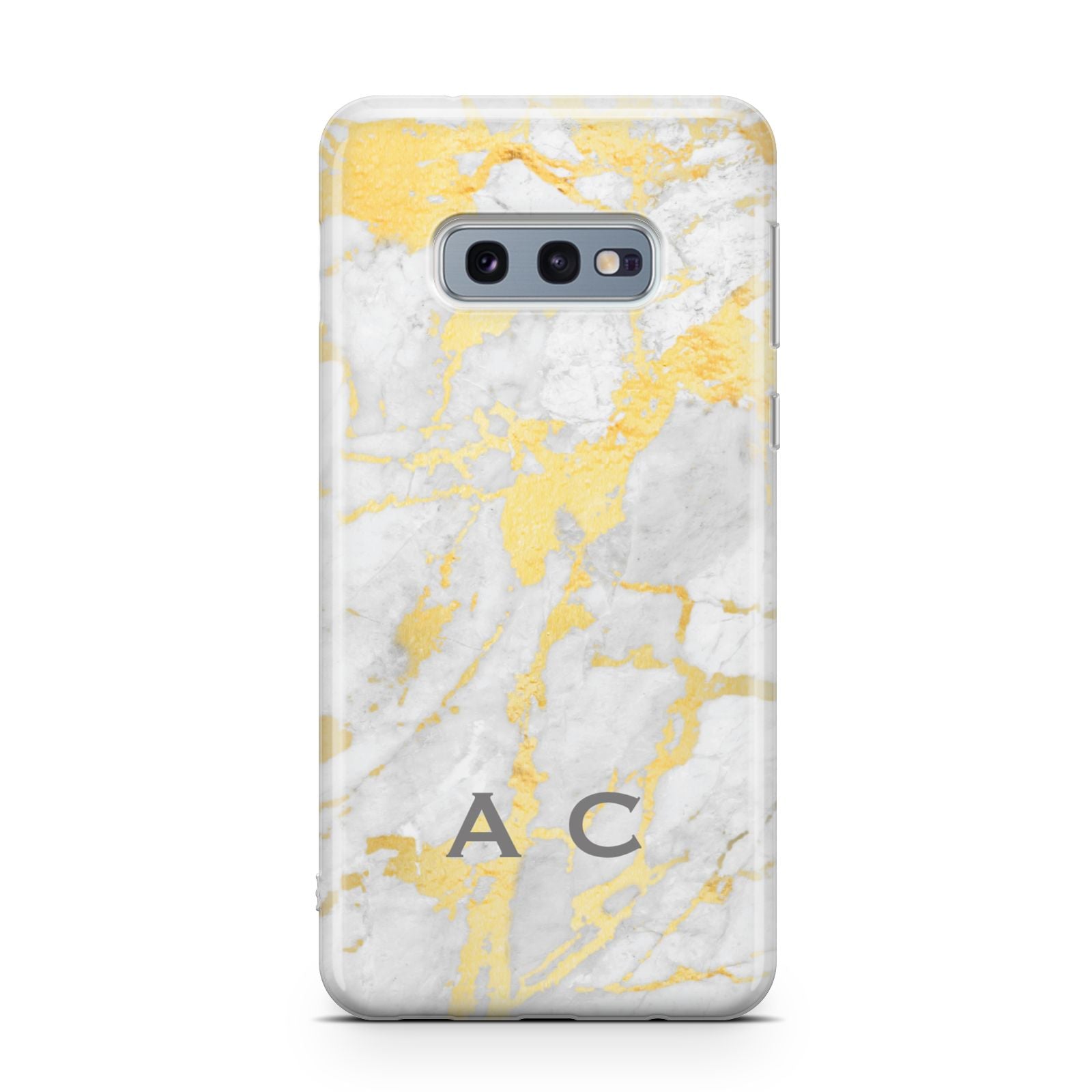 Gold Marble Initials Personalised Samsung Galaxy S10E Case