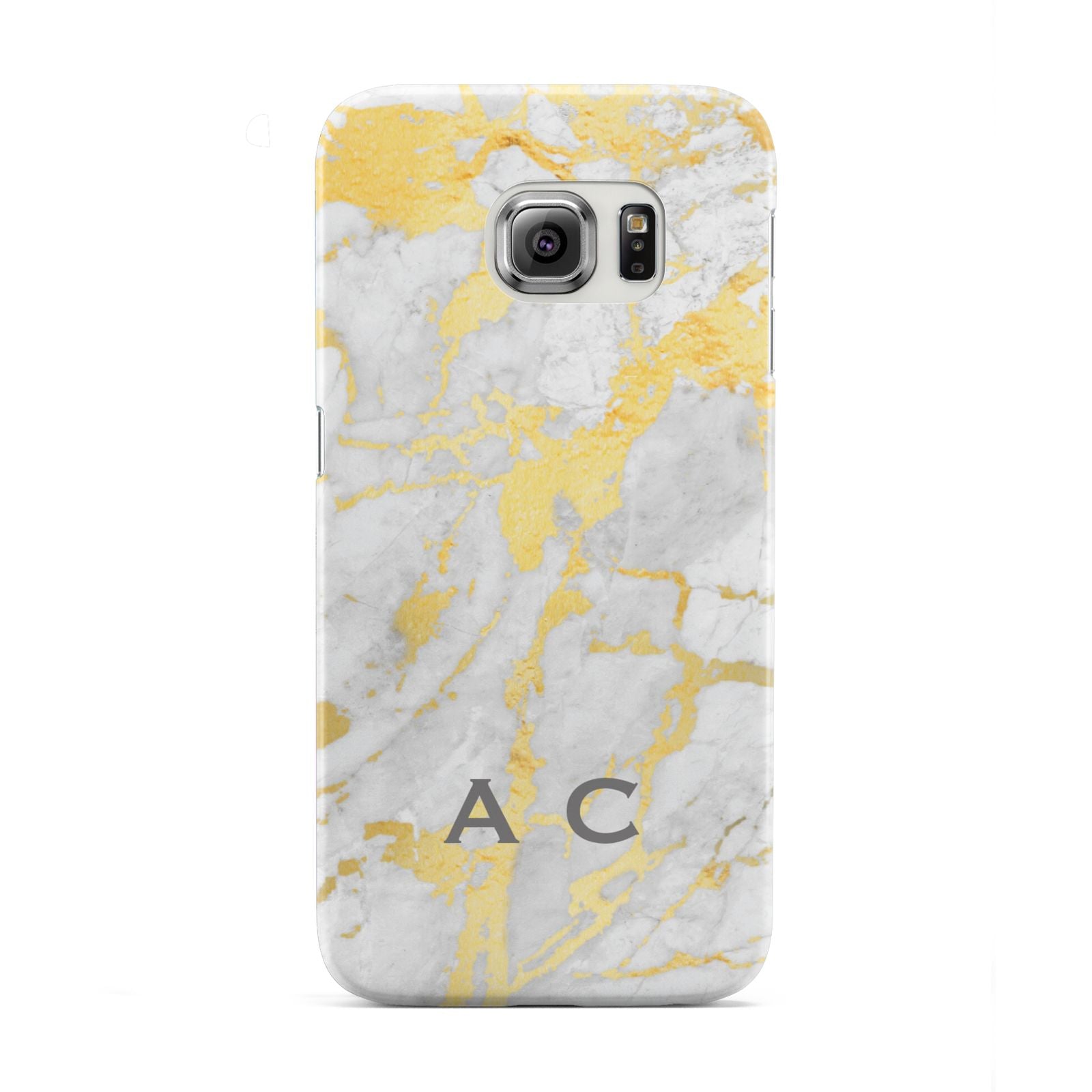 Gold Marble Initials Personalised Samsung Galaxy S6 Edge Case