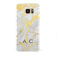 Gold Marble Initials Personalised Samsung Galaxy S7 Edge Case