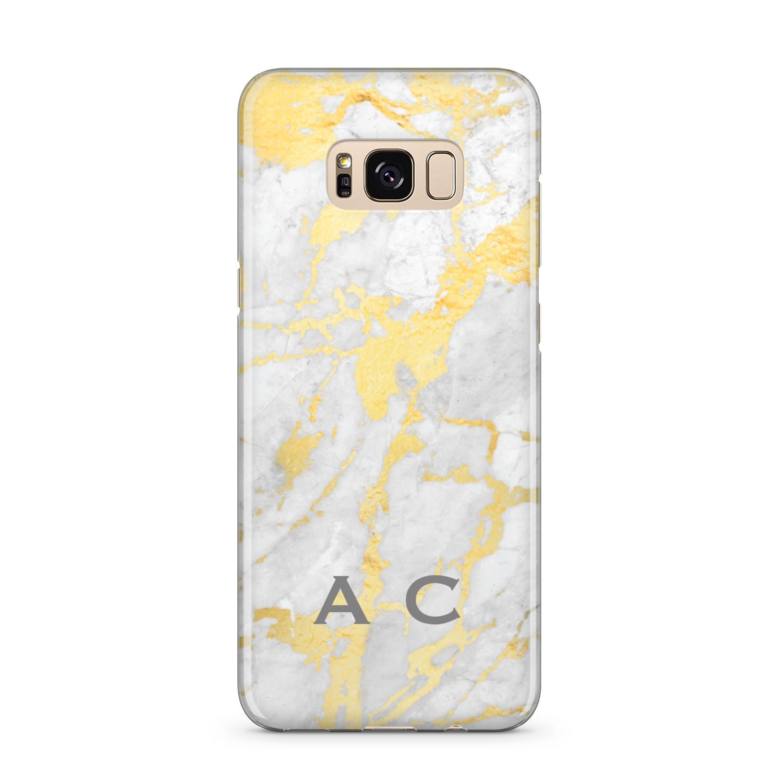Gold Marble Initials Personalised Samsung Galaxy S8 Plus Case