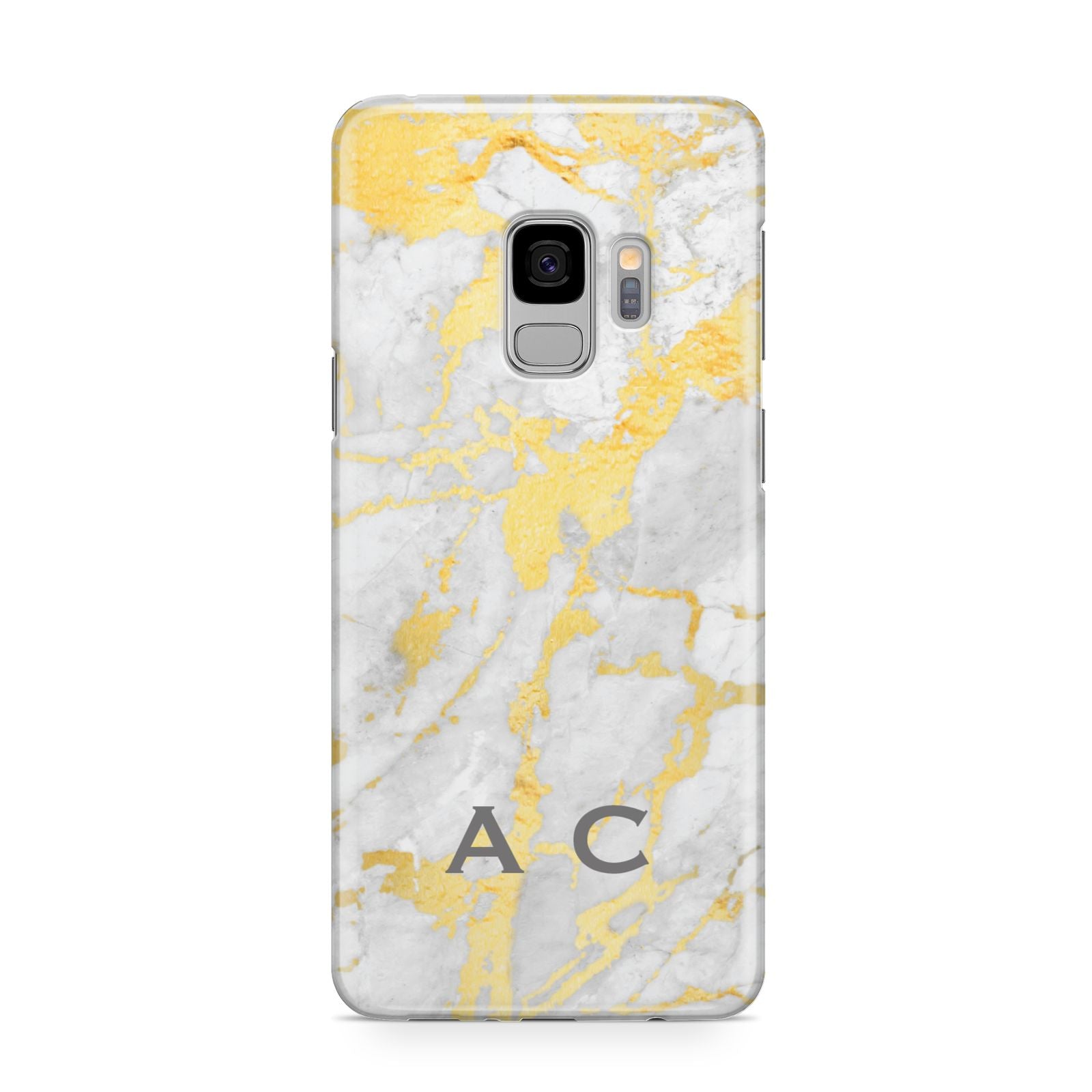 Gold Marble Initials Personalised Samsung Galaxy S9 Case