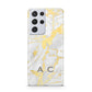 Gold Marble Initials Personalised Samsung S21 Ultra Case