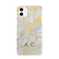 Gold Marble Initials Personalised iPhone 11 3D Snap Case
