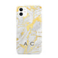 Gold Marble Initials Personalised iPhone 11 3D Tough Case