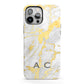 Gold Marble Initials Personalised iPhone 13 Pro Max Full Wrap 3D Tough Case