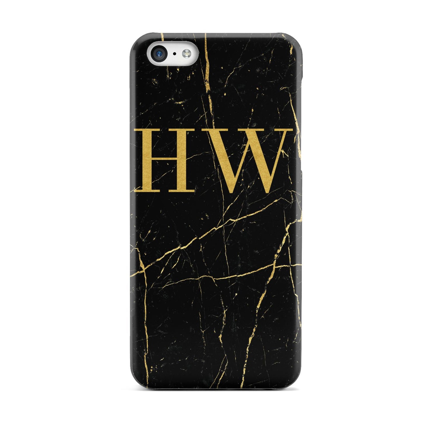 Gold Marble Monogram Personalised Apple iPhone 5c Case