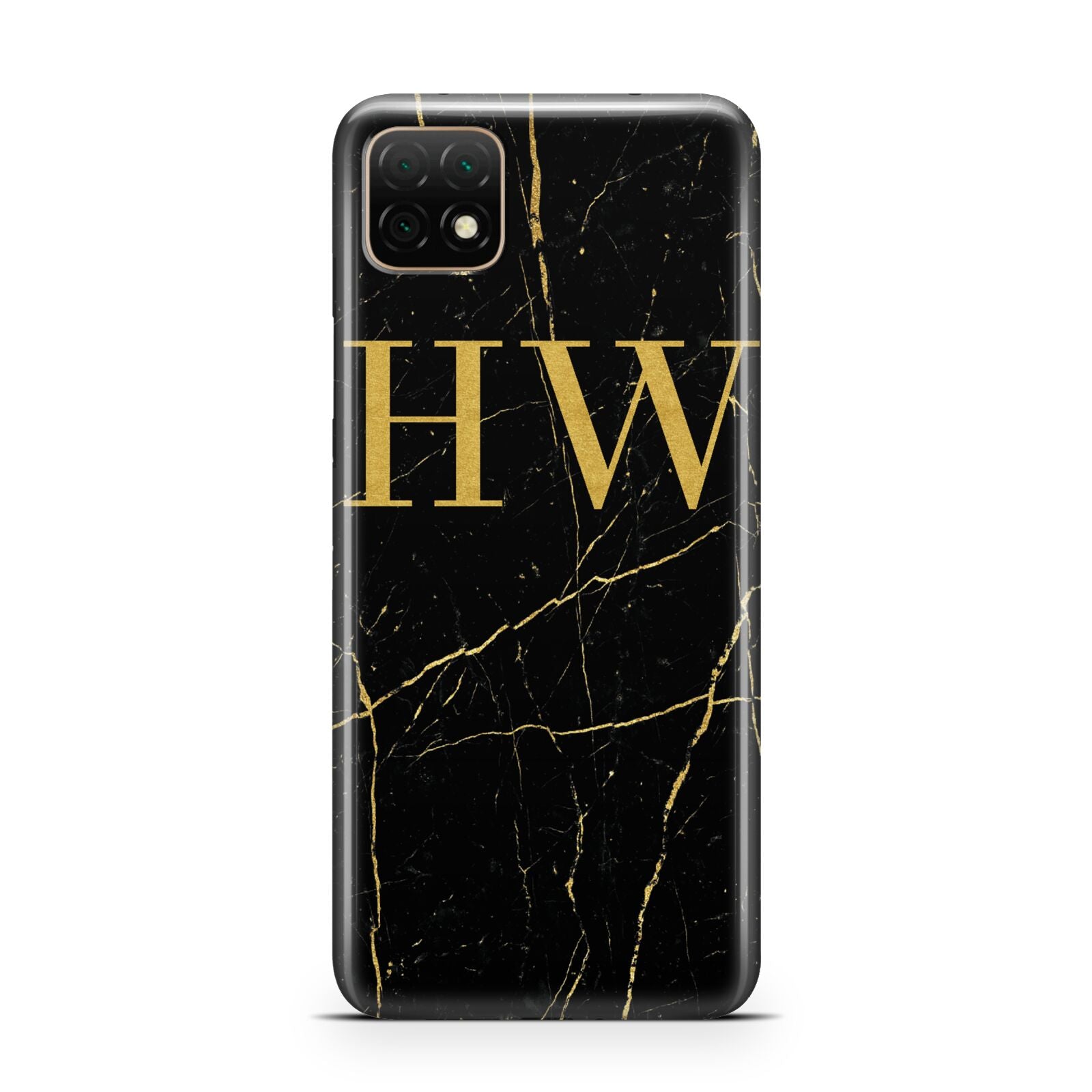 Gold Marble Monogram Personalised Huawei Enjoy 20 Phone Case