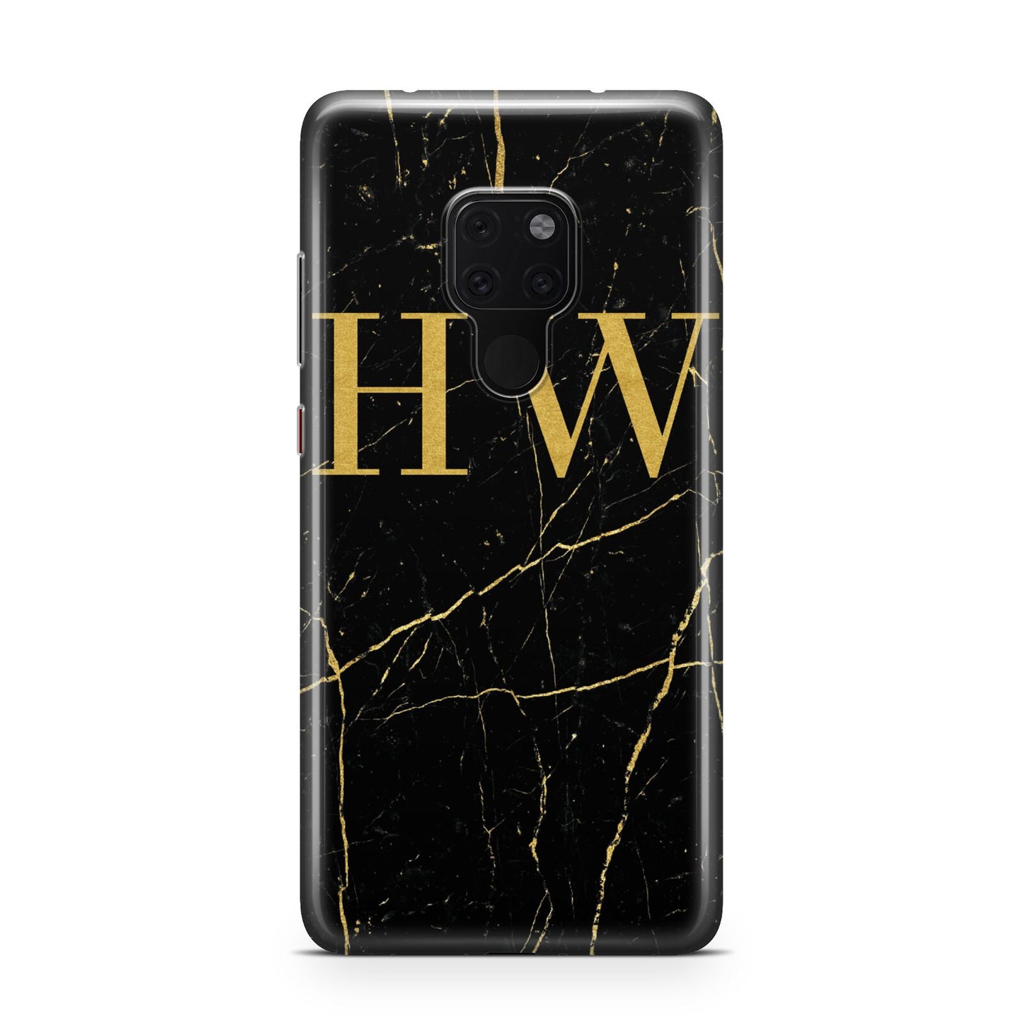 Gold Marble Monogram Personalised Huawei Mate 20 Phone Case