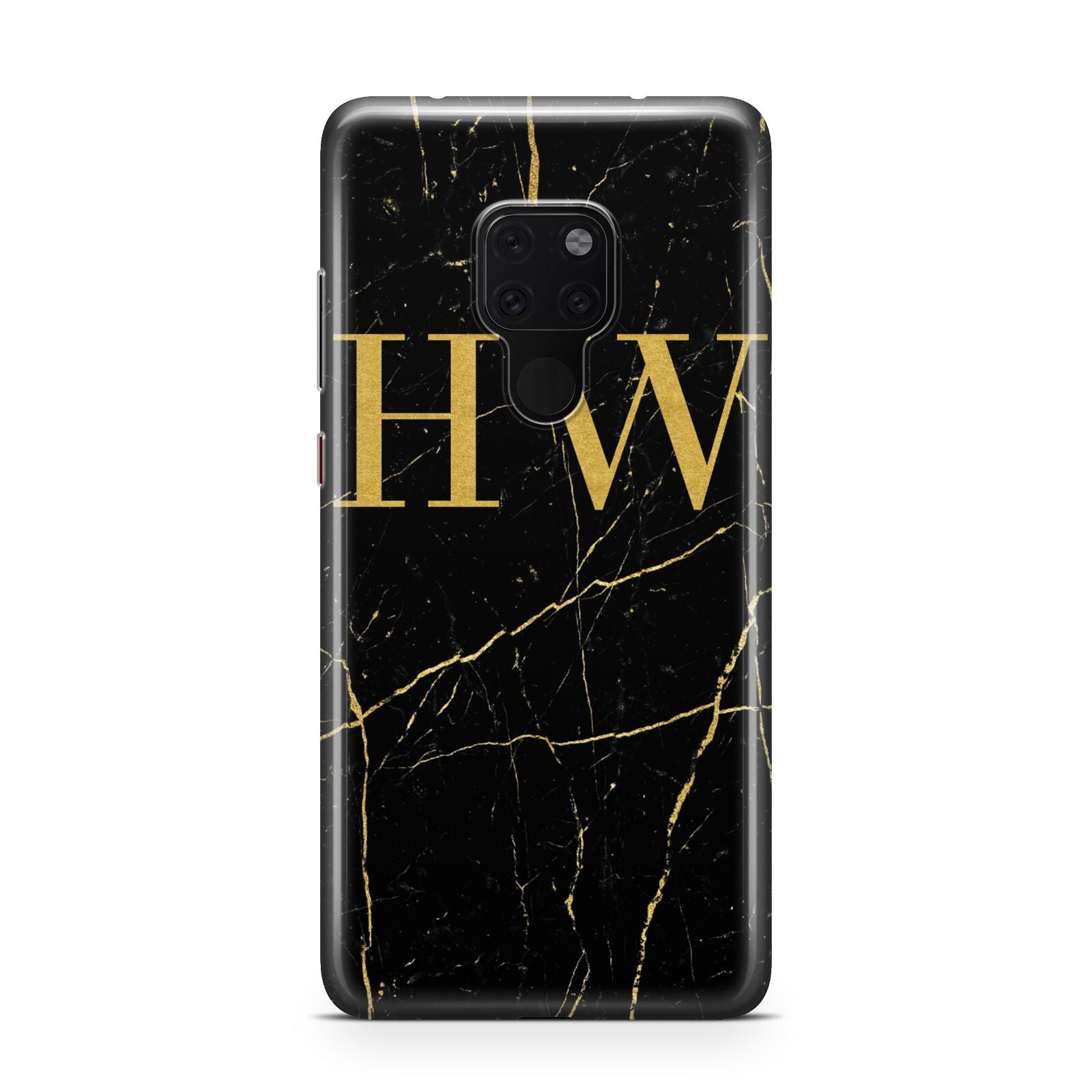 Gold Marble Monogram Personalised Huawei Mate 20 Phone Case