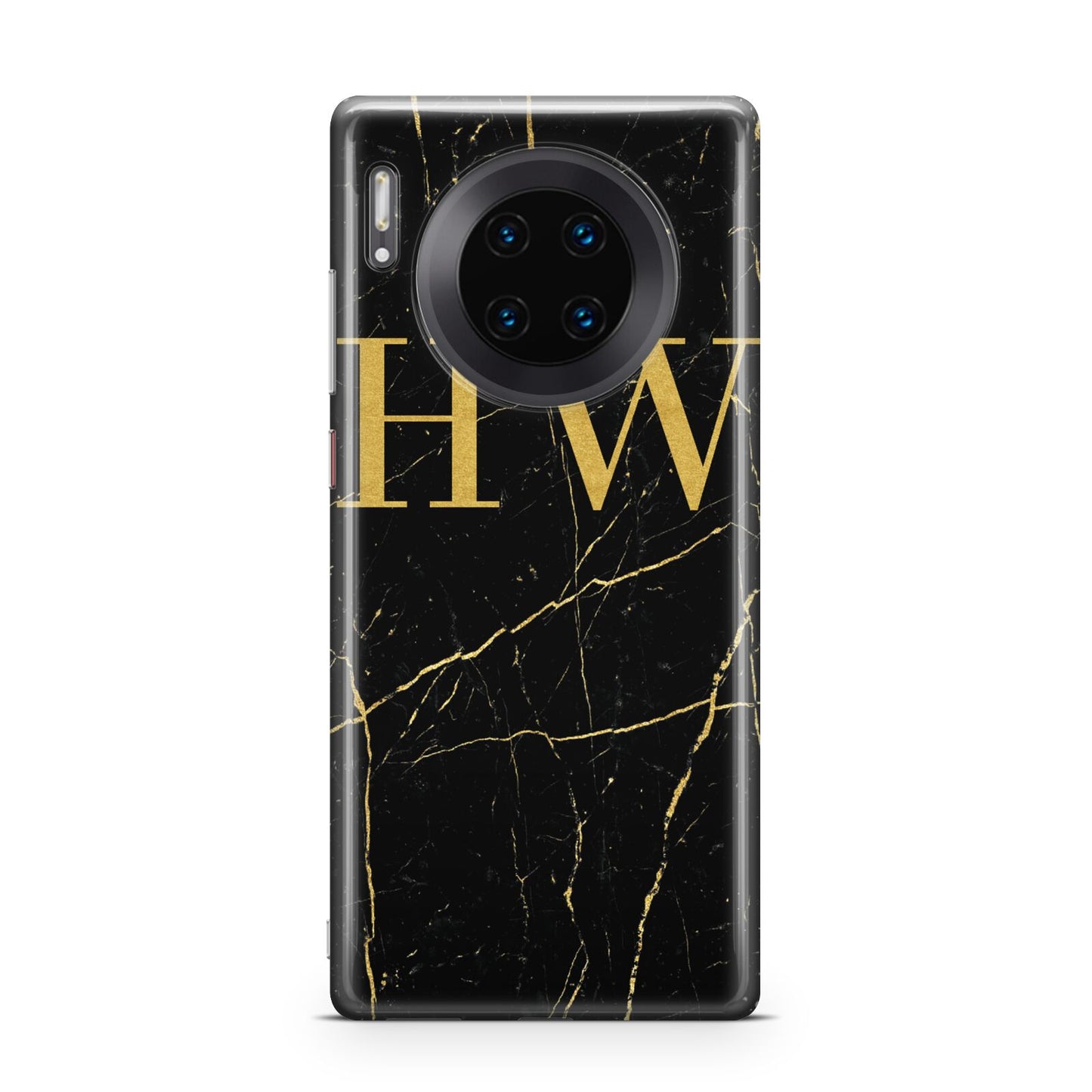 Gold Marble Monogram Personalised Huawei Mate 30 Pro Phone Case