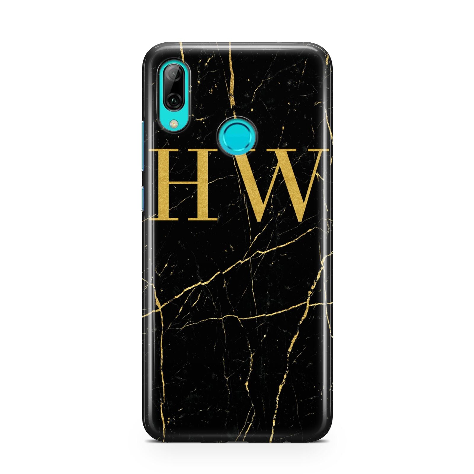 Gold Marble Monogram Personalised Huawei P Smart 2019 Case