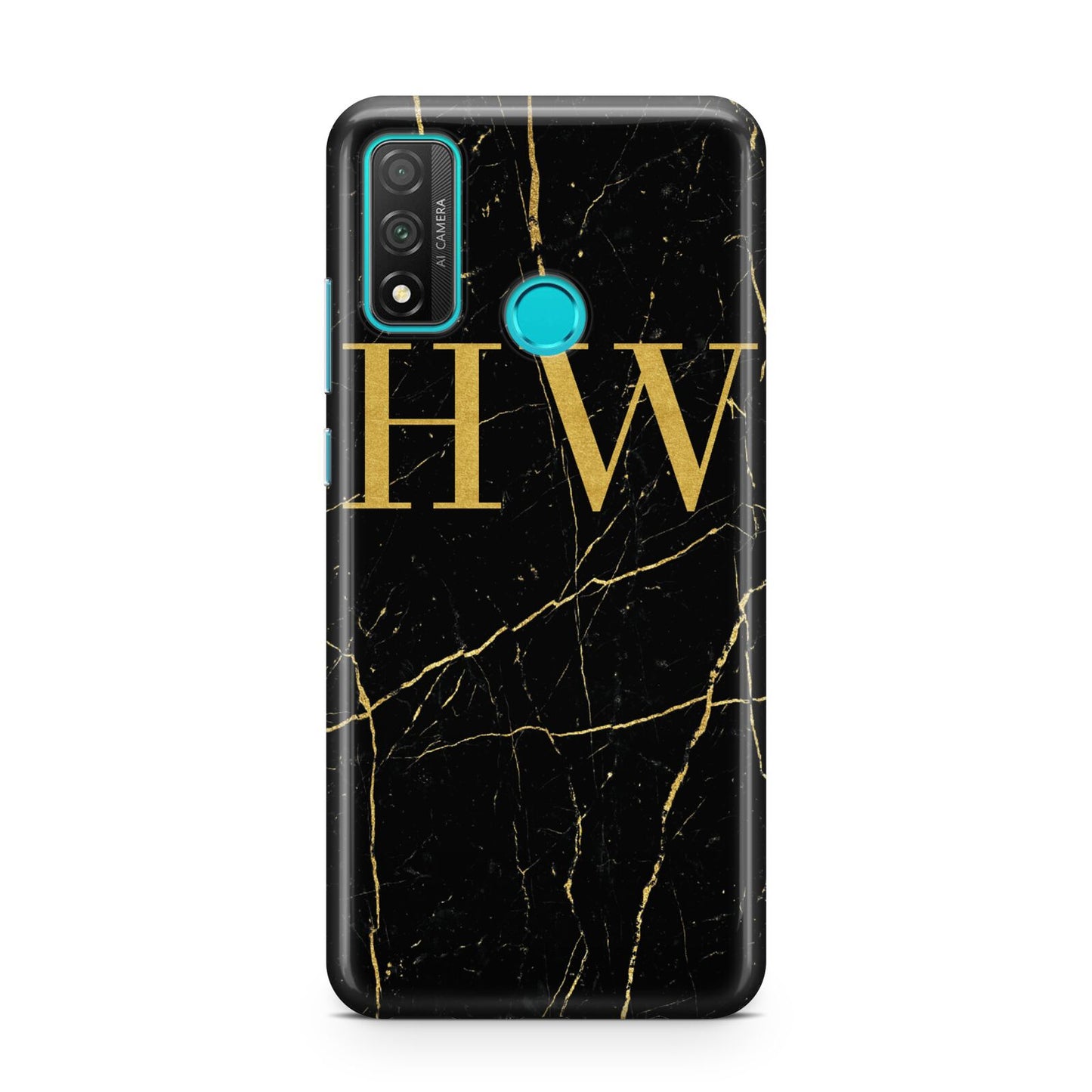 Gold Marble Monogram Personalised Huawei P Smart 2020