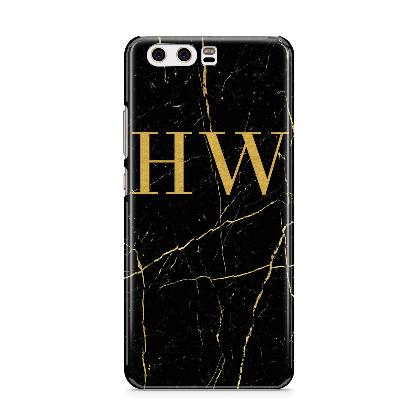 Gold Marble Monogram Personalised Huawei P10 Phone Case