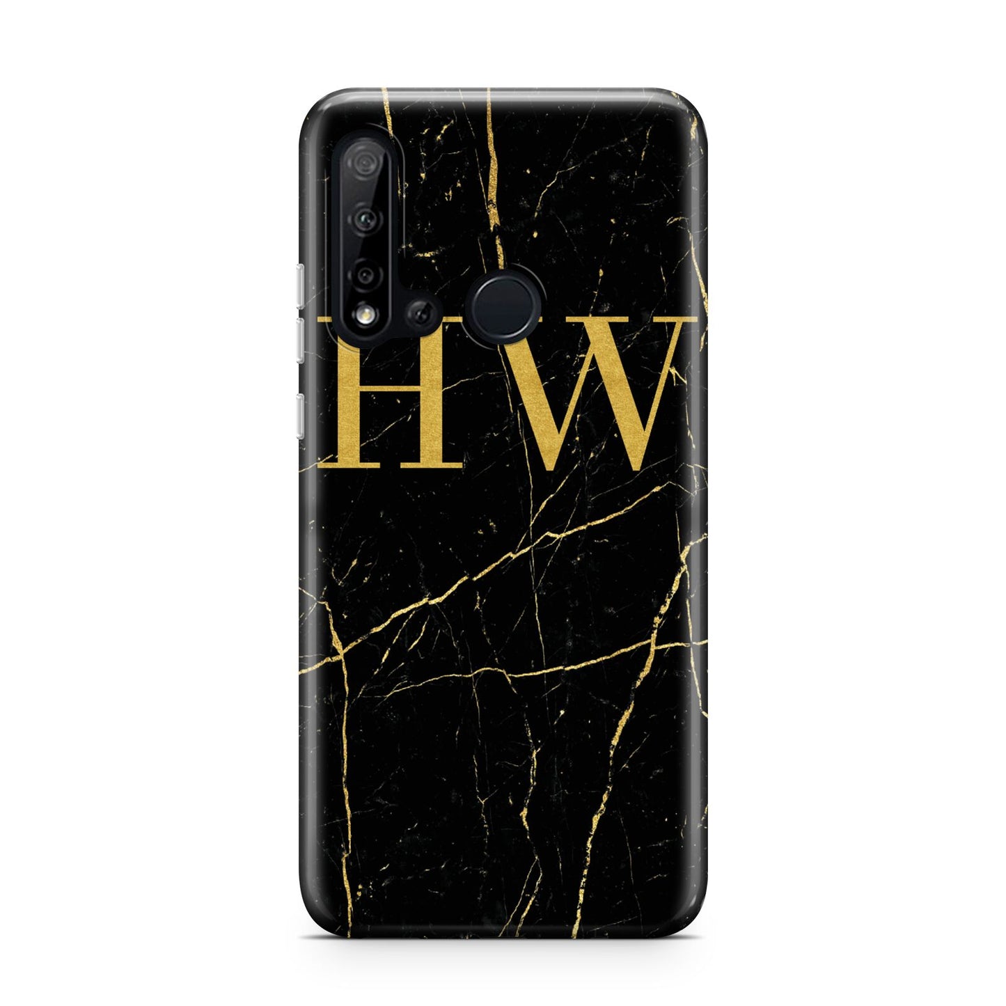 Gold Marble Monogram Personalised Huawei P20 Lite 5G Phone Case