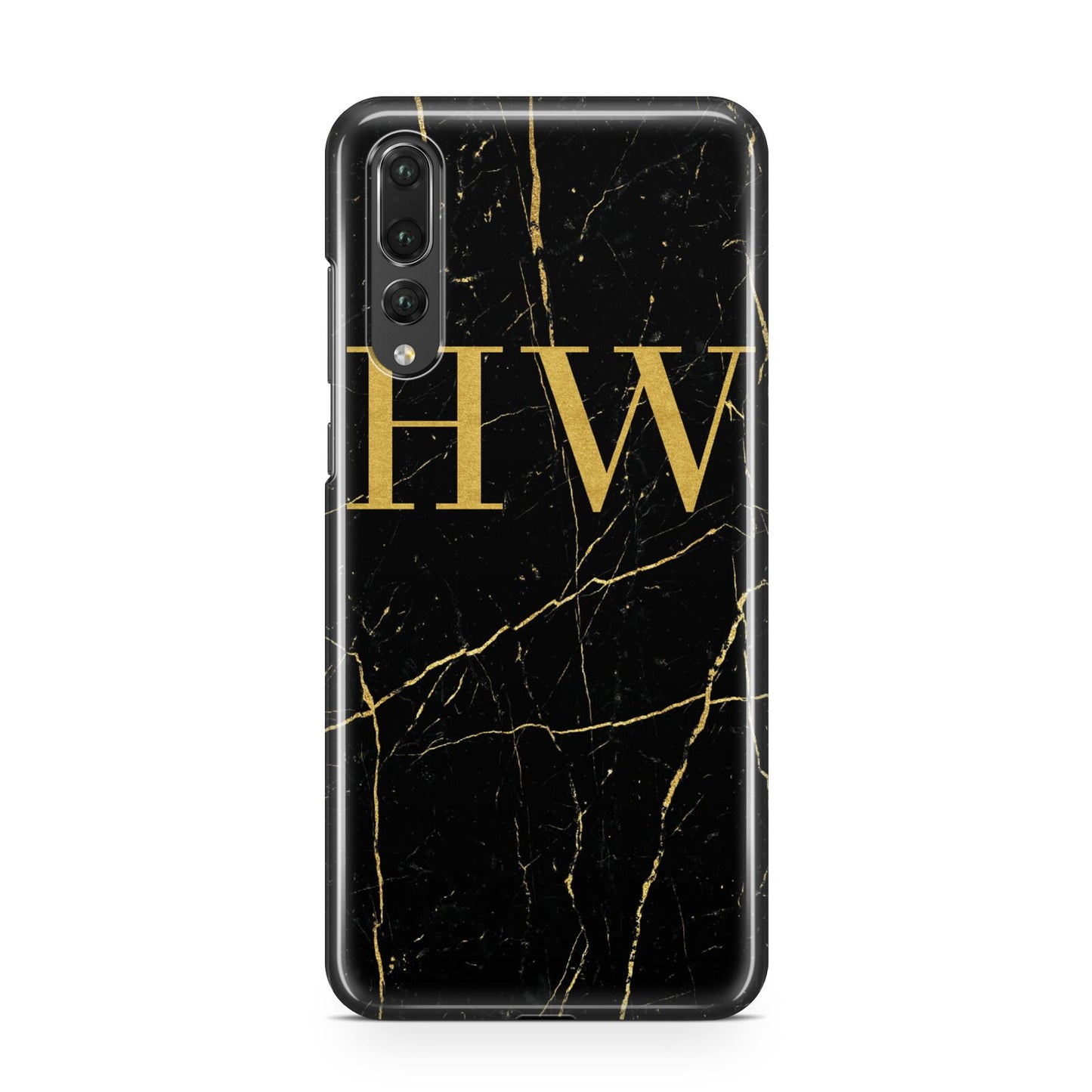 Gold Marble Monogram Personalised Huawei P20 Pro Phone Case