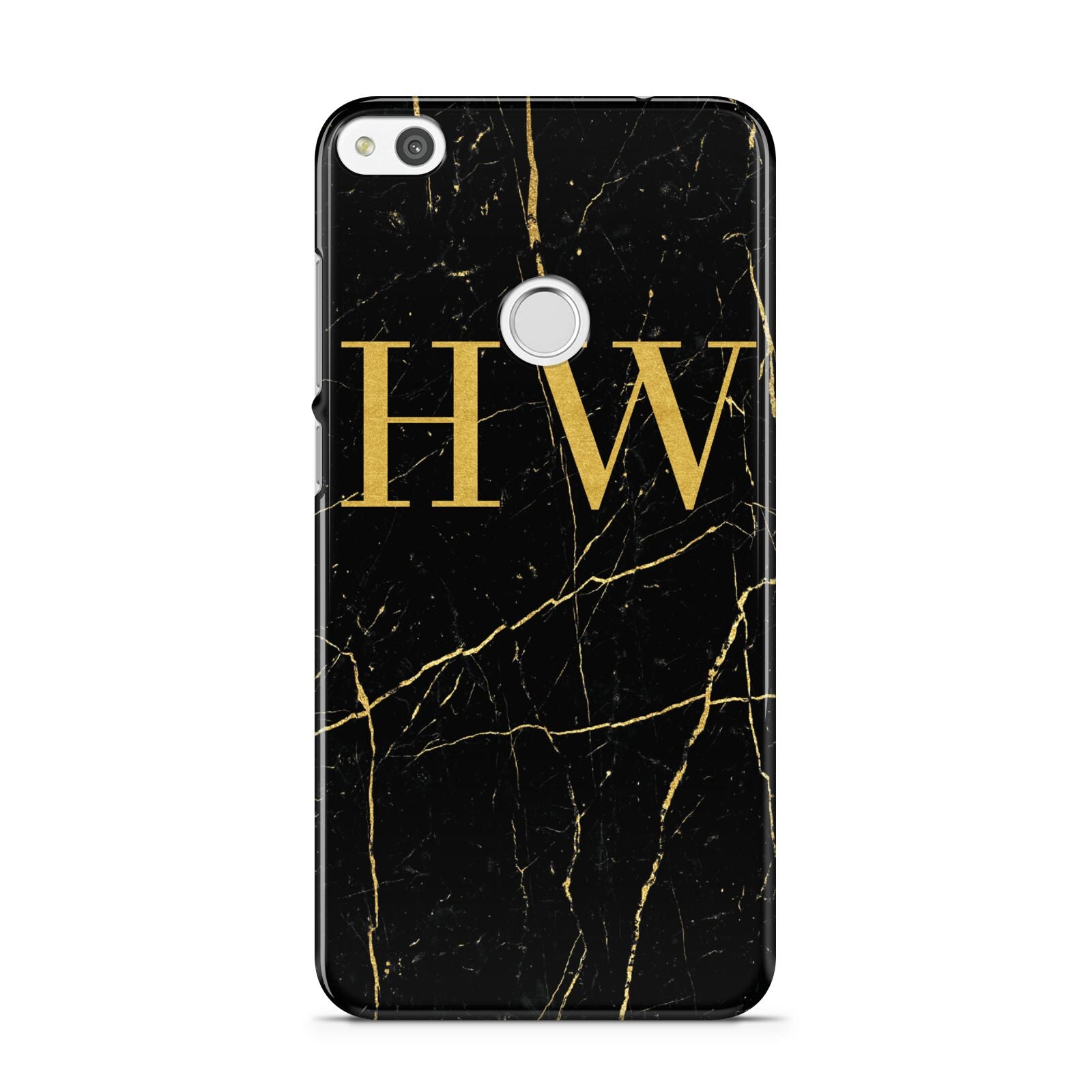 Gold Marble Monogram Personalised Huawei P8 Lite Case