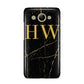 Gold Marble Monogram Personalised Huawei Y3 2017
