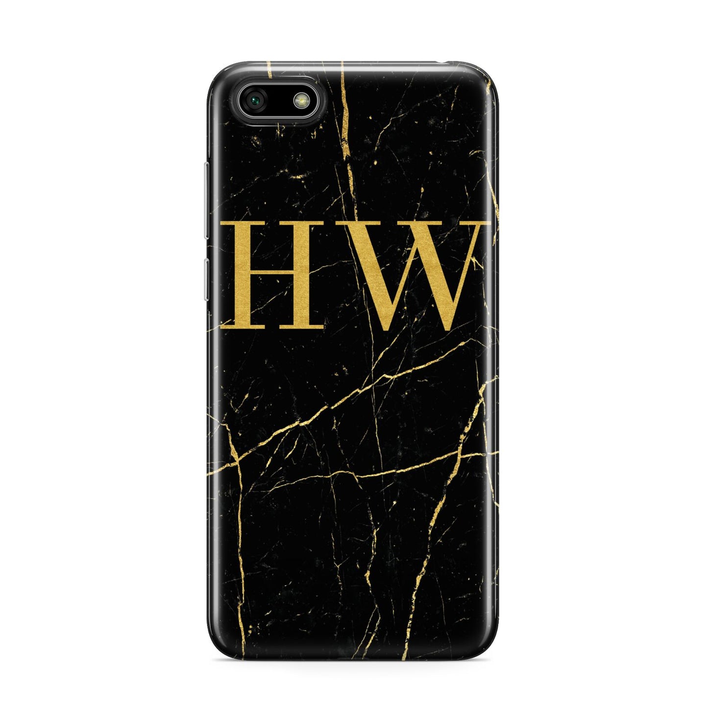 Gold Marble Monogram Personalised Huawei Y5 Prime 2018 Phone Case