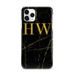 Gold Marble Monogram Personalised iPhone 11 Pro 3D Snap Case