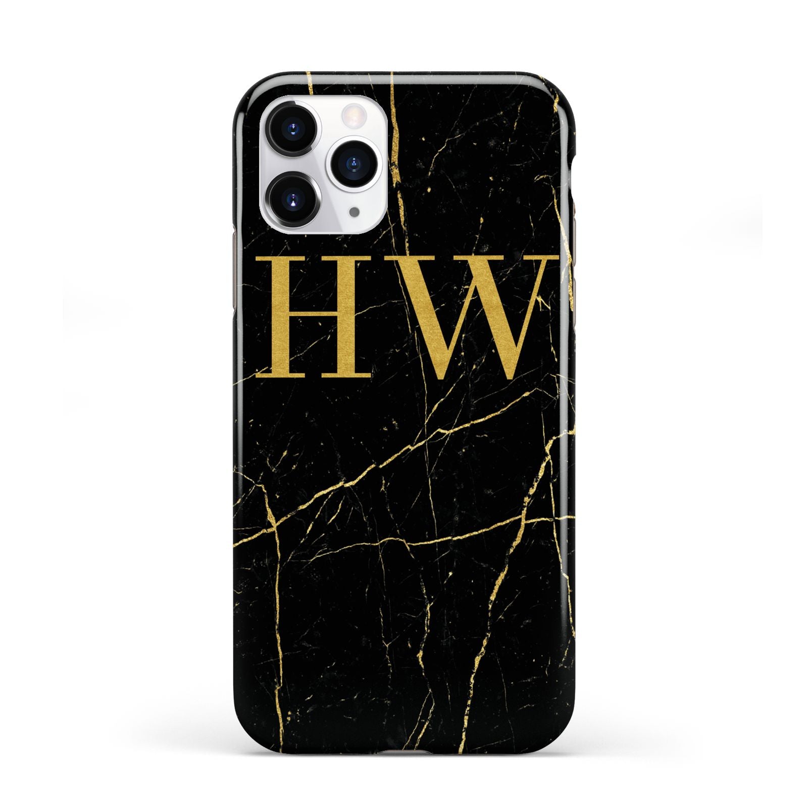 Gold Marble Monogram Personalised iPhone 11 Pro 3D Tough Case