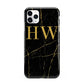 Gold Marble Monogram Personalised iPhone 11 Pro Max 3D Tough Case