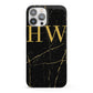 Gold Marble Monogram Personalised iPhone 13 Pro Max Full Wrap 3D Snap Case
