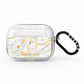 Gold Marble Name Personalised AirPods Pro Glitter Case