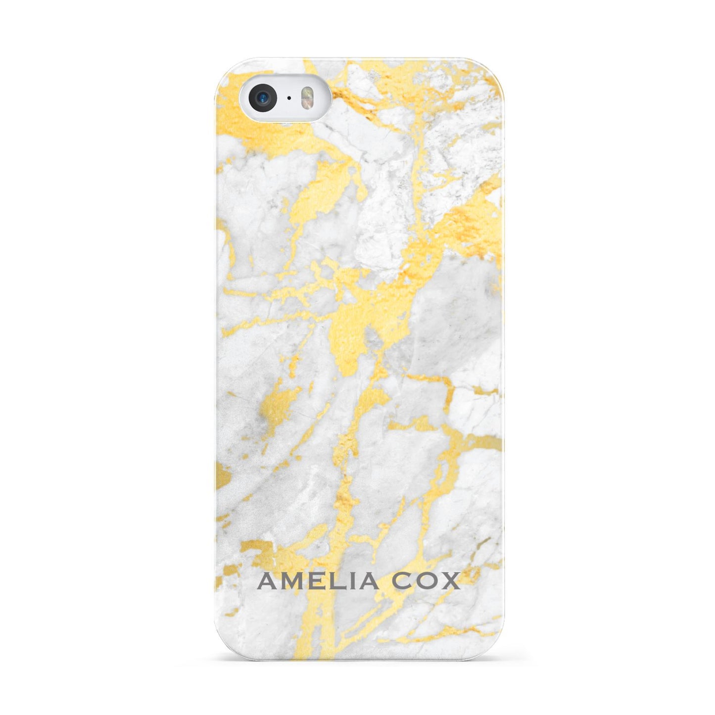 Gold Marble Name Personalised Apple iPhone 5 Case