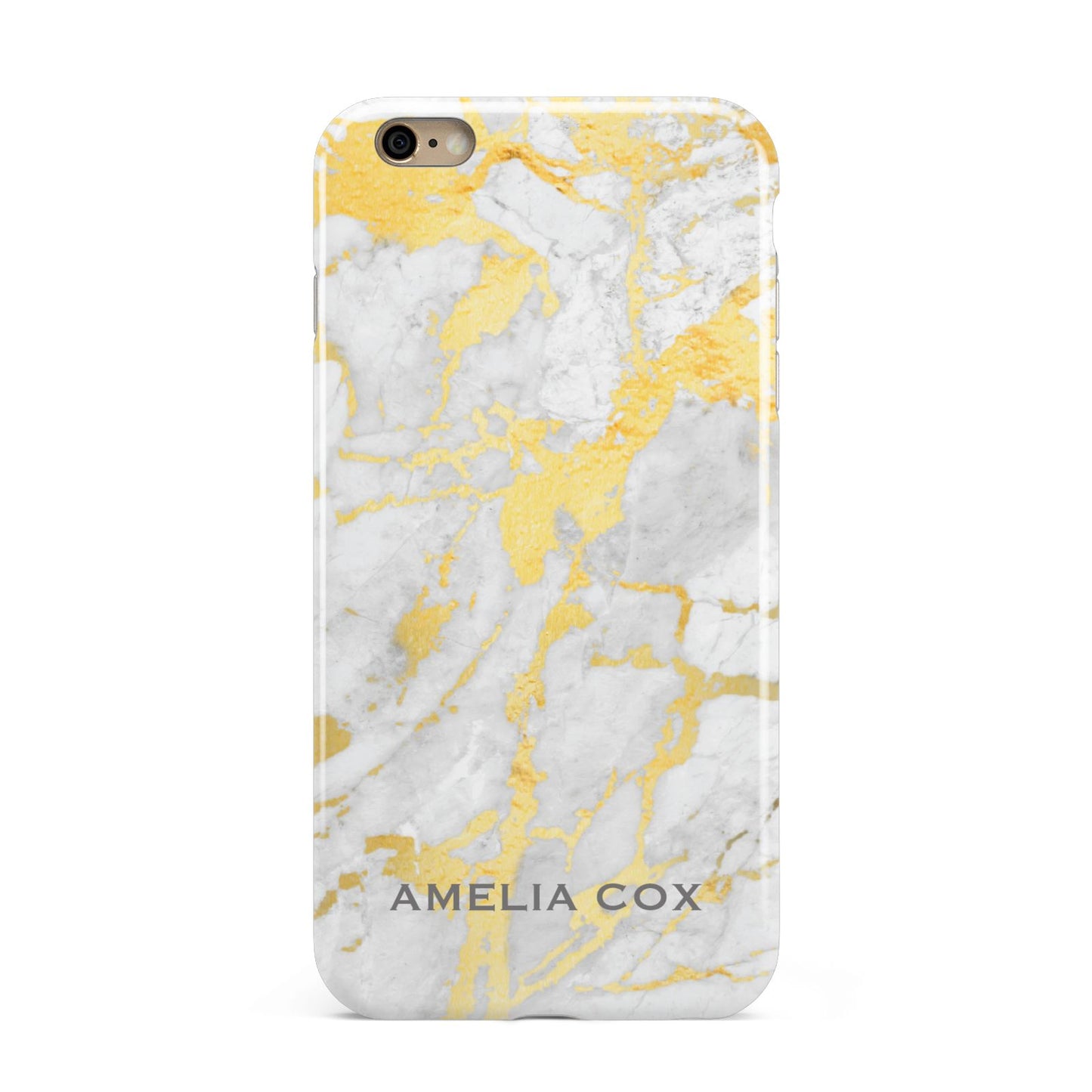 Gold Marble Name Personalised Apple iPhone 6 Plus 3D Tough Case