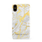 Gold Marble Name Personalised Apple iPhone XS 3D Snap Case