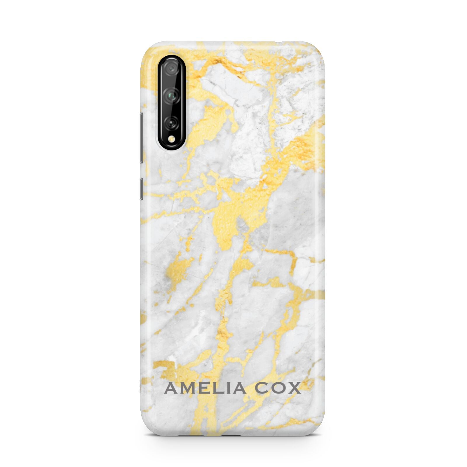 Gold Marble Name Personalised Huawei Enjoy 10s Phone Case