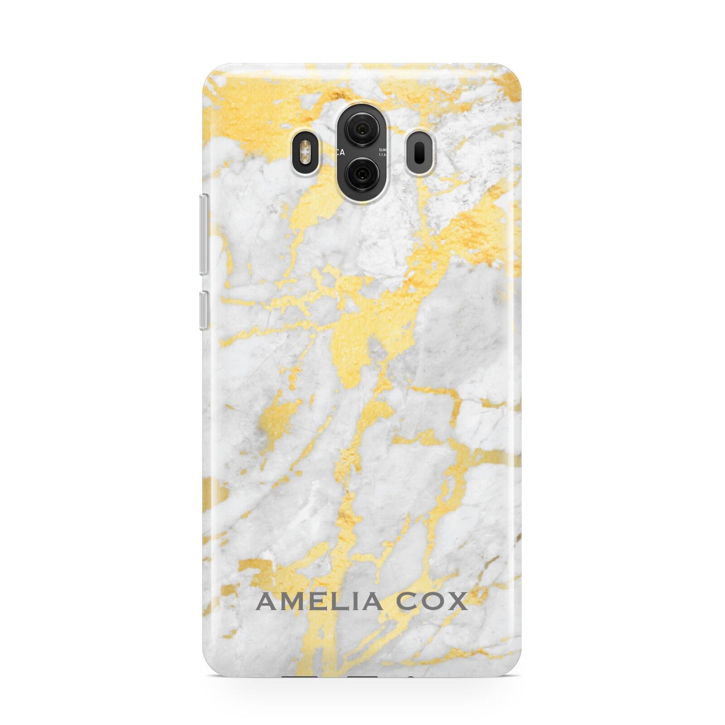 Gold Marble Name Personalised Huawei Mate 10 Protective Phone Case