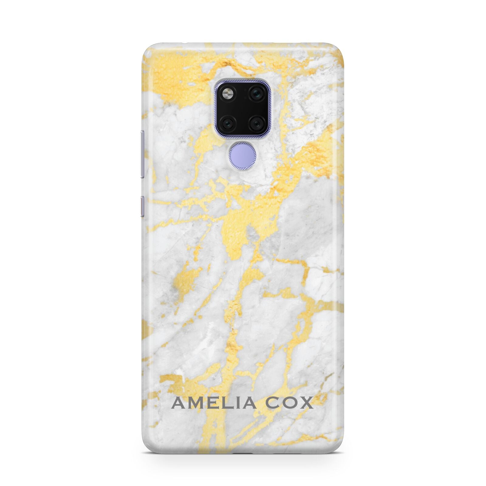 Gold Marble Name Personalised Huawei Mate 20X Phone Case