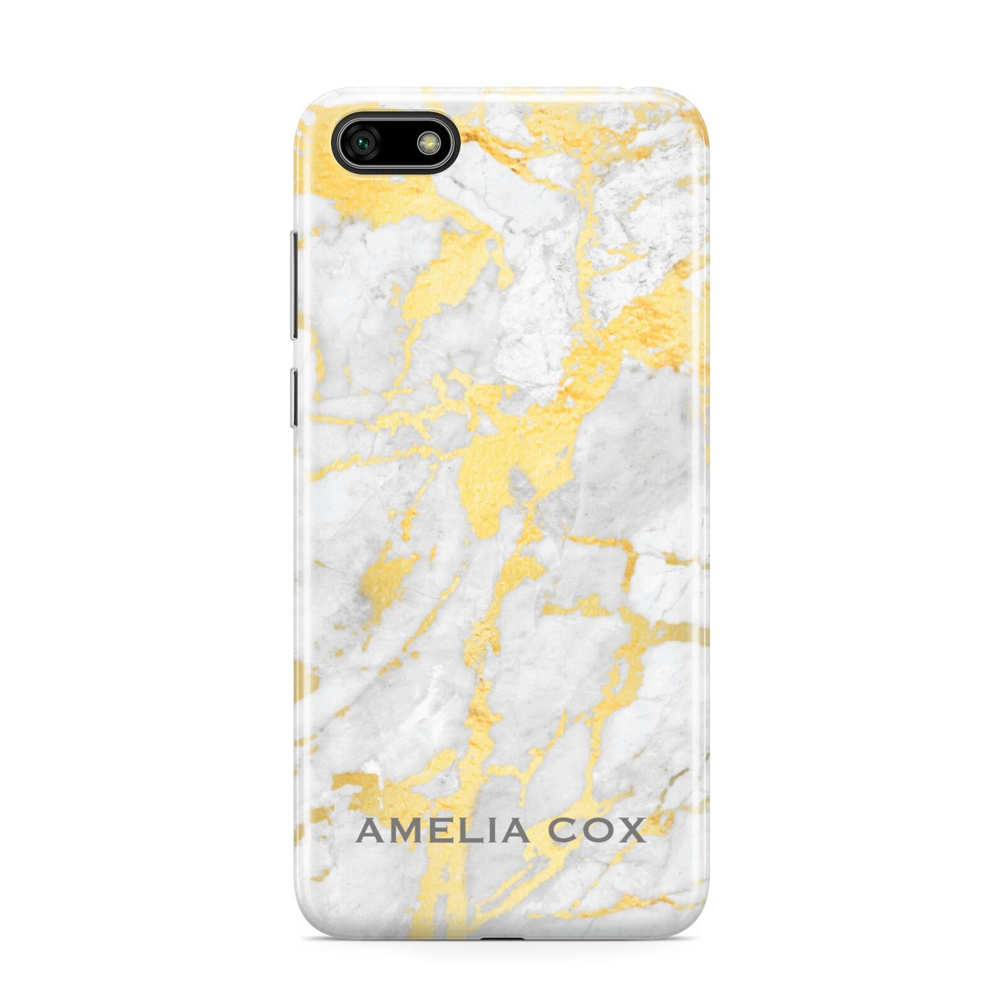Gold Marble Name Personalised Huawei Y5 Prime 2018 Phone Case