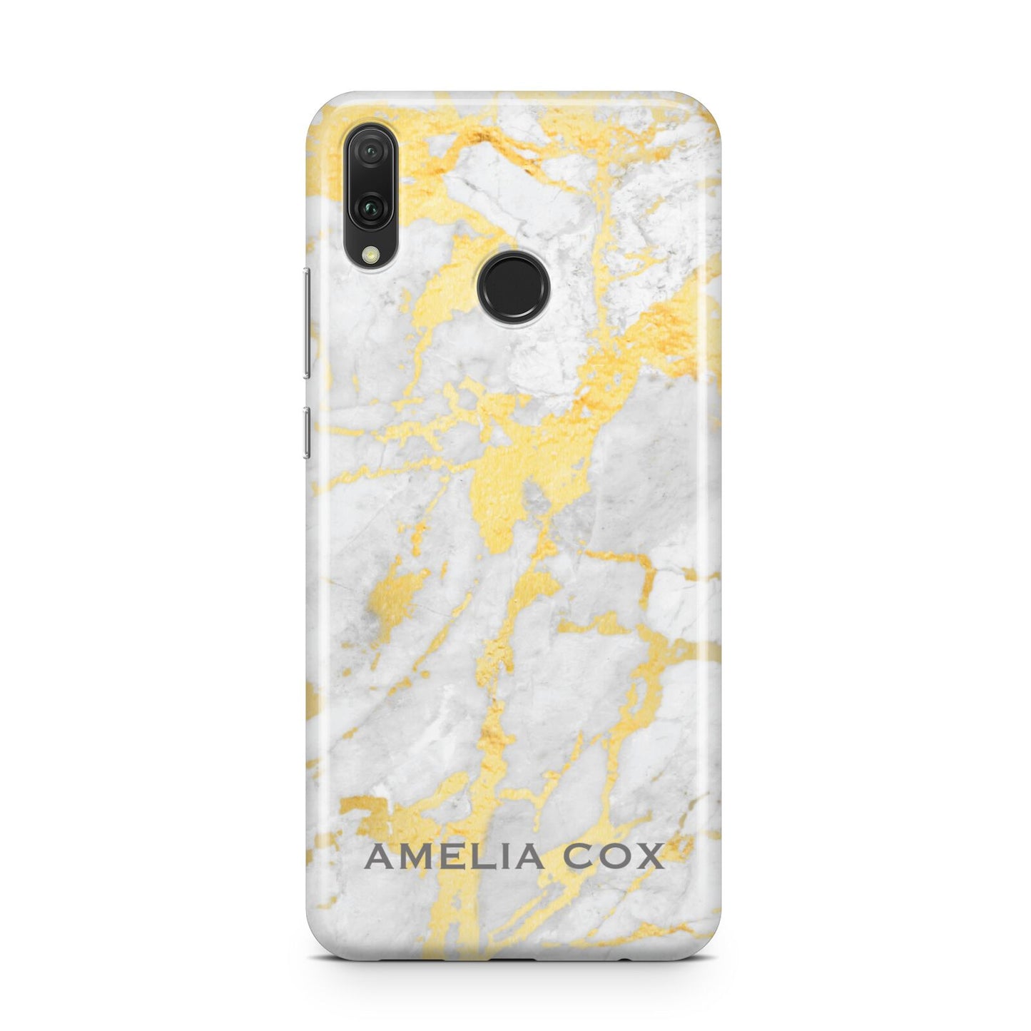 Gold Marble Name Personalised Huawei Y9 2019
