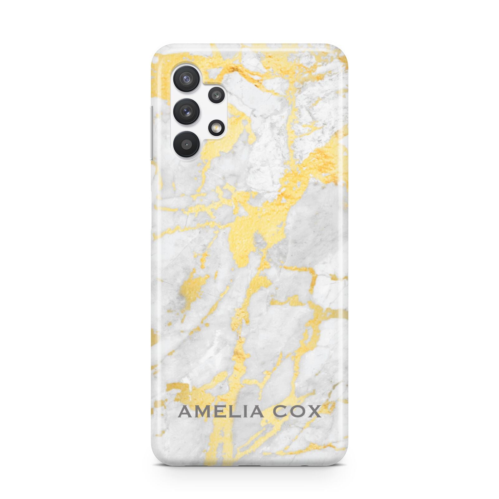 Gold Marble Name Personalised Samsung A32 5G Case