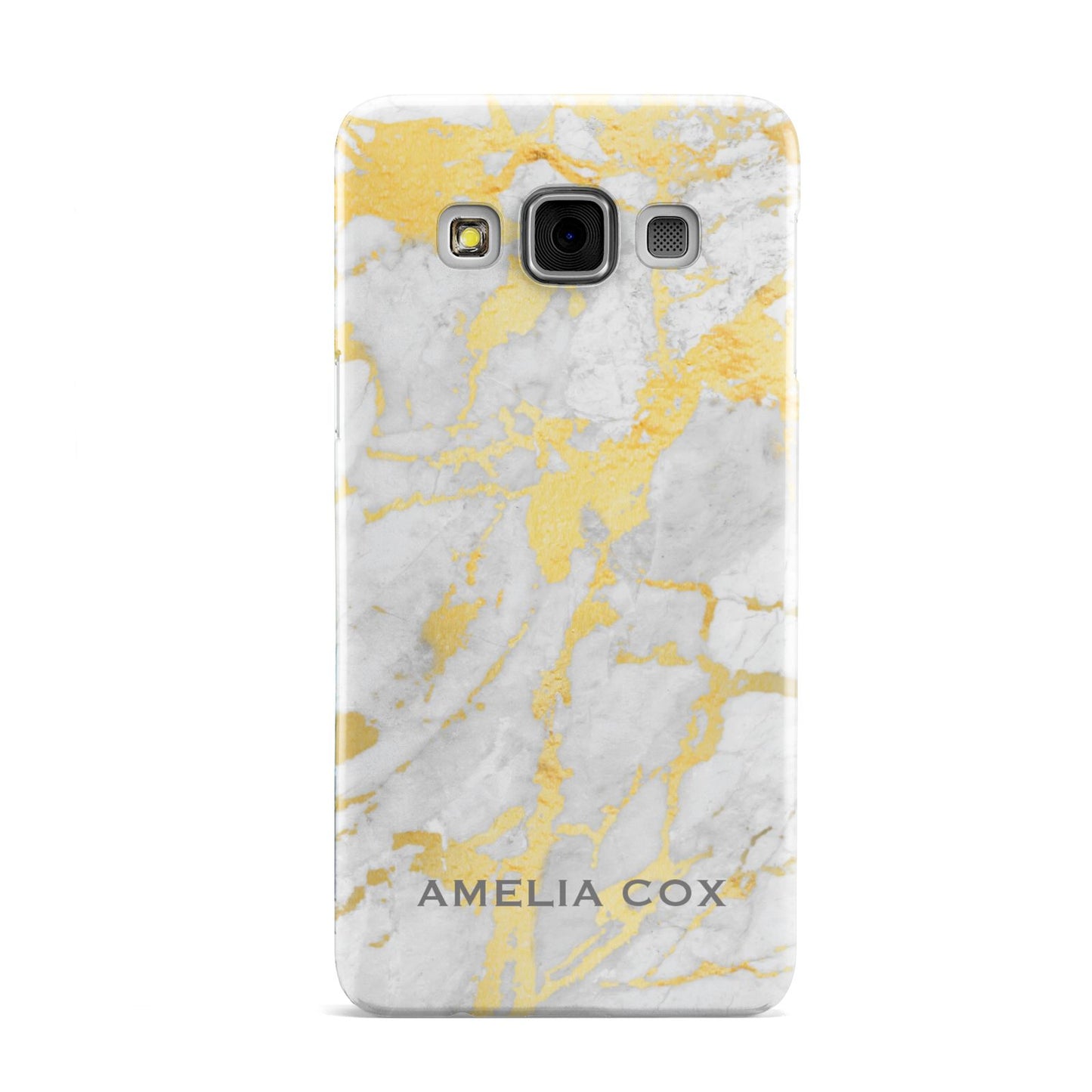 Gold Marble Name Personalised Samsung Galaxy A3 Case