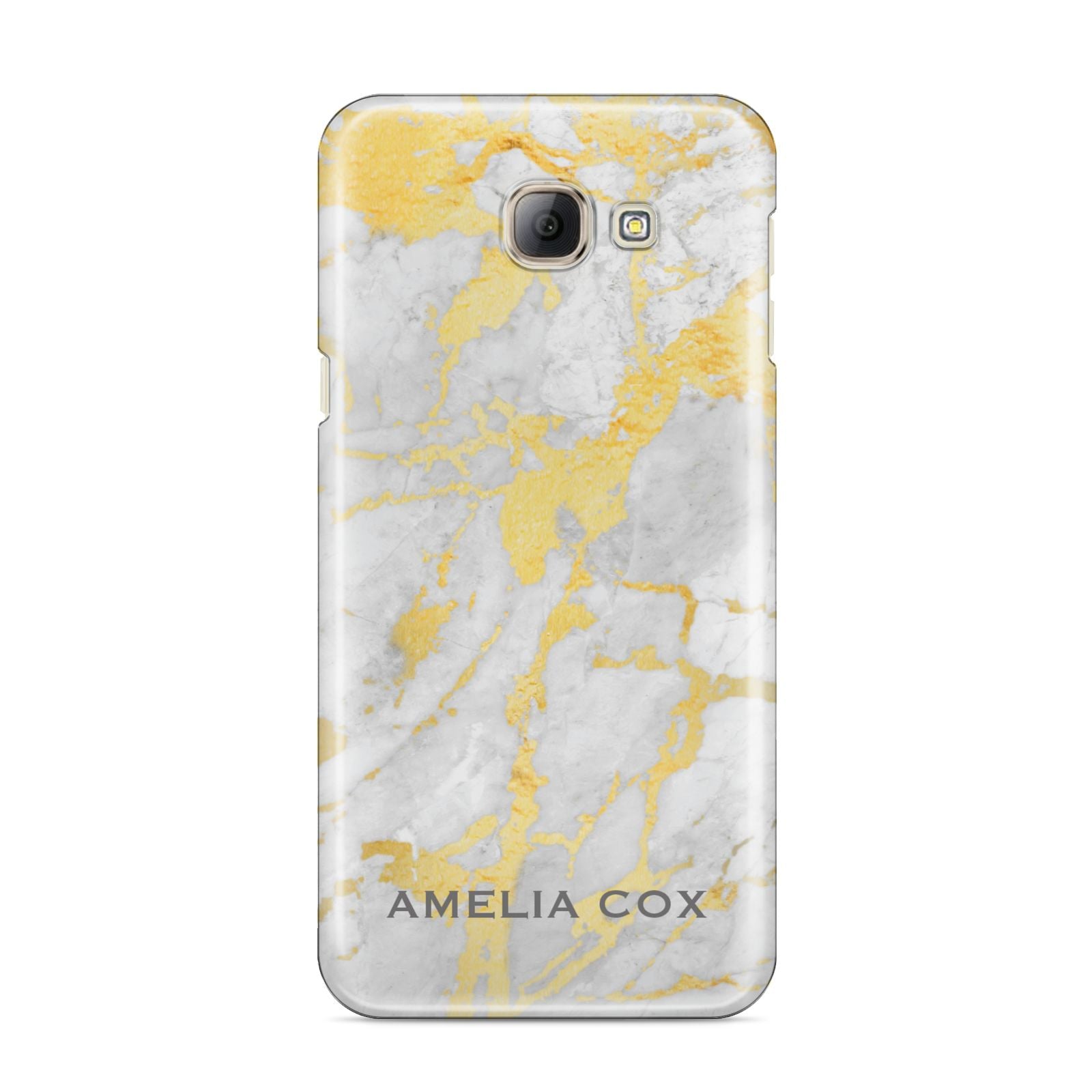 Gold Marble Name Personalised Samsung Galaxy A8 2016 Case
