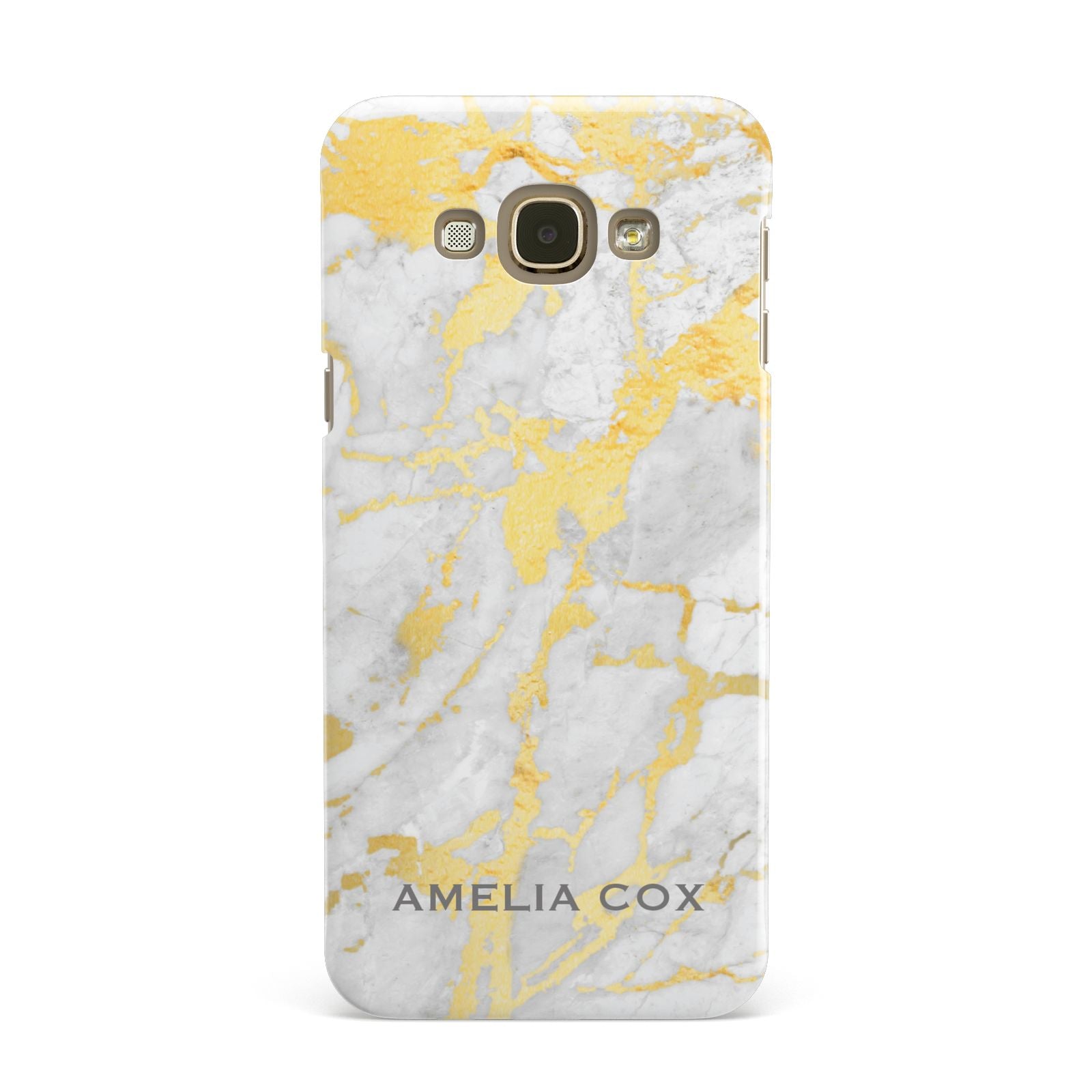 Gold Marble Name Personalised Samsung Galaxy A8 Case