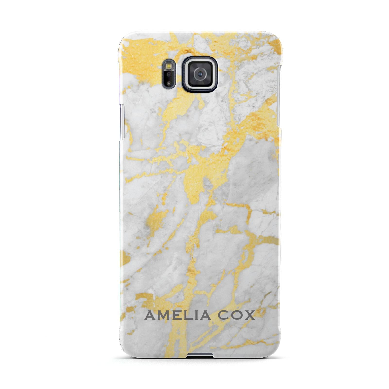 Gold Marble Name Personalised Samsung Galaxy Alpha Case